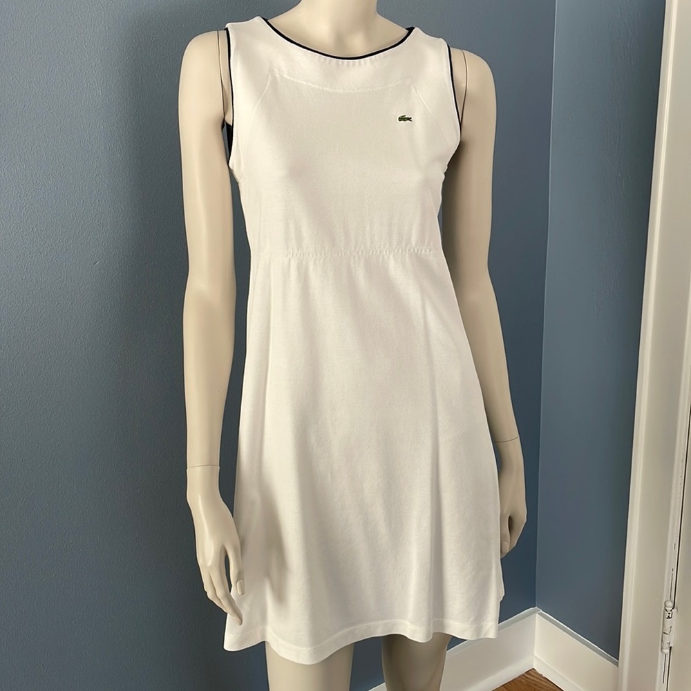 White Lacoste Midi Dress 38 / Medium